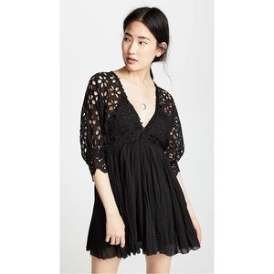 Free People FP One Bella Note Eyelet Mini Dress